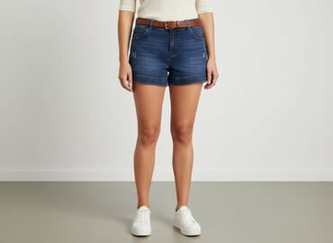 krótkie spodenki jeansowe damskie duże rozmiary: Szorty damskie, rozmiar XL — 1