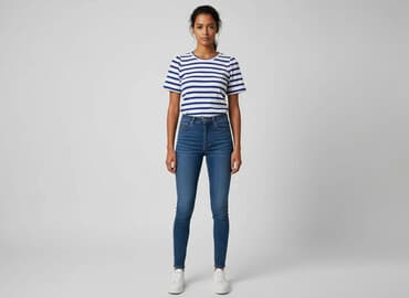 bluzki w prążki: AVENUE, Bluzka damska, rozmiar S — 6