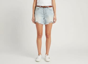 szorty poszarpane damskie: Denim Co, Szorty damskie, rozmiar M — 6