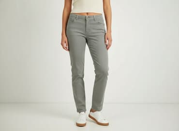 baggy grey jeans: Spodnie materiałowe damskie, rozmiar L — 7