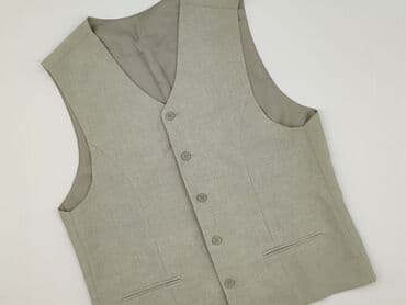 Męska kamizelka garniturowa w kolorze jasnoszarym. - Krój: klasyczny