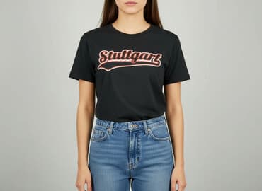 czarne t shirty damskie w serek: Port & Company, T-shirt damski, rozmiar S — 7