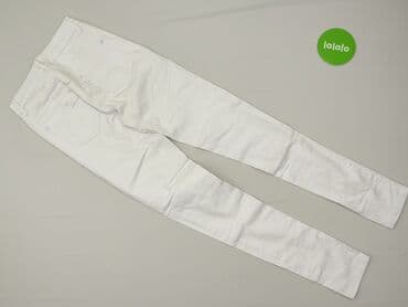 biale szerokie jeansy: Jeansy damskie, rozmiar XS — 3