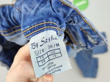 spodnie z dziurami wysoki stan: Jeansy damskie, M — 5