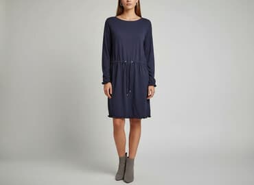 sukienki dresowa damskie krótki rękaw: Sukienka damska, rozmiar S — 5