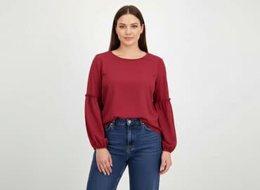 sweter piórkowy na drutach: Bluzka damska, rozmiar 2XL — 6