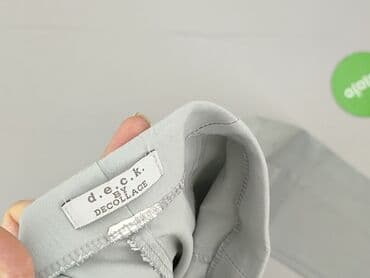 szare szerokie jeansy: Spodnie materiałowe damskie, rozmiar S — 4