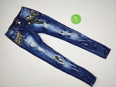 rzeczy emo: DENIM JEANS, Jeansy damskie, rozmiar 2XS — 2