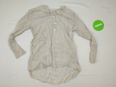 beżowa bluzka z dekoltem w serek: Women's blouse, size S — 3