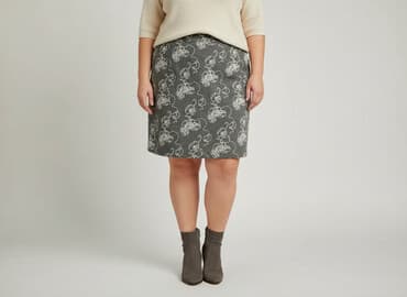 plisowane spódnice szara: Spódnica damska, rozmiar 6XL — 6