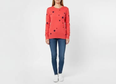 różowy sweter z gruszką: Sweter damski, rozmiar L — 7