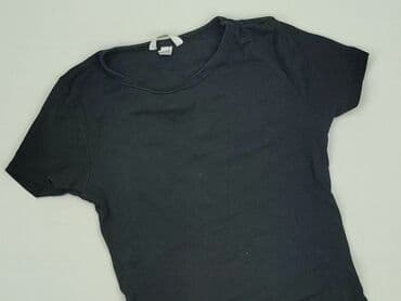 czarne t shirty w serek damskie: H&M, T-shirt damski, rozmiar S — 1