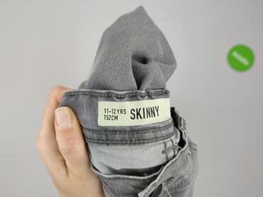 spodnie do szarej marynarki: Spodnie jeansowe, DenimCo, 12 lat, 152, stan - Idealny — 4