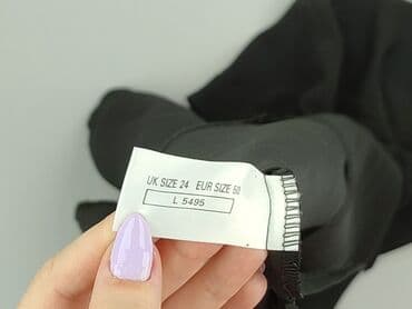 czarne obcisła bluzki z długim rękawem: Fashion, Жіноча блуза, розмір 5XL — 5