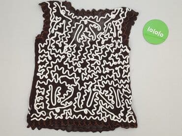 brązowa bluzki z krótkim rękawem: Bluzka damska, rozmiar S — 4