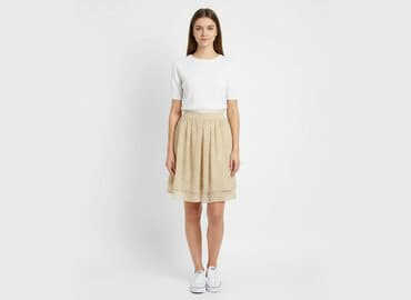 spódnice biała w grochy: Reserved, Spódnica damska, rozmiar XS — 6