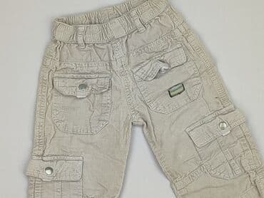 spodnie woskowane z wysokim stanem: Denim pants, 9-12 months, condition - Very good — 1