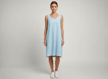 błekitna sukienki: Sukienka damska, rozmiar M — 5