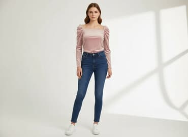 bluzki welurowa z krótkim rękawem: Bluzka damska, rozmiar S — 1