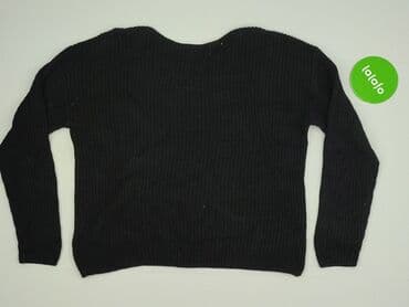 sweter z tiulowymi rękawami: Sweter damski, rozmiar L — 3