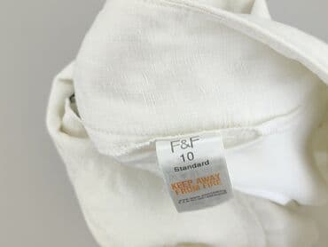 białe lniane spodnie zara: F&F, Spodnie materiałowe damskie, rozmiar M — 6