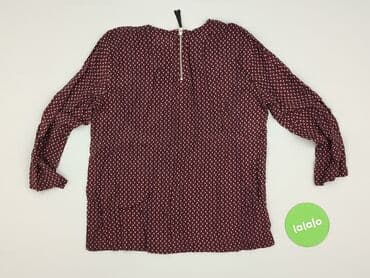 czerwona bluzki z bufkami: H&M, Women's blouse, S — 4