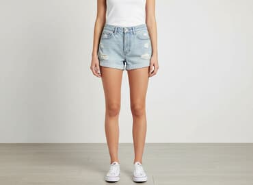 krótkie spodenki niebieskie: H&M, Szorty damskie, rozmiar XS — 6