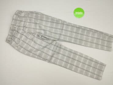 szare szerokie jeansy: H&M, Spodnie materiałowe damskie, rozmiar S — 3