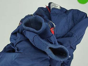 basic apparel kurtki: Męska kurtka bomber MHM - Kolor: granatowy z pomarańczową, pikowaną — 6