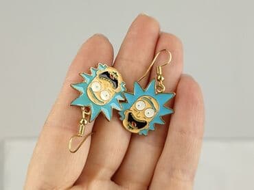 złote dodatki do zielonej sukienki: Earrings, Female, condition - Perfect — 4