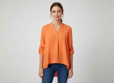 bluzki damskie pomarańczowa: Bluzka damska, rozmiar M — 5