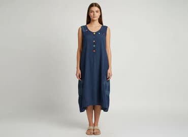 sukienki butelkowa zieleń midi: Sukienka damska, rozmiar S — 5