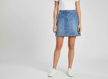 spodenko spódniczka jeans: Spódnica damska, rozmiar XS — 7