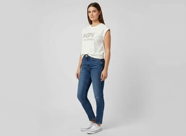luźne t shirty: T-shirt damski, rozmiar L — 1