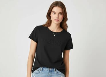 białe t shirty guess: Guess, T-shirt damski, rozmiar S — 1