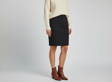 jaki kolor rajstop do granatowej sukienki: H&M, Spódnica damska, L — 6