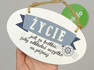 Artykuły papiernicze: Dekoracyjna tabliczka do zawieszenia z napisem: „Życie jest za — 4
