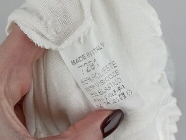 biale szerokie jeansy: Spodnie damskie, rozmiar S — 5