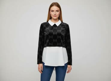 czarna bluza 134: New Collection, Bluzka damska, rozmiar S — 8