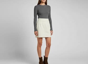 spódniczka ze skóry naturalnej: H&M, Spódnica damska, rozmiar M — 7