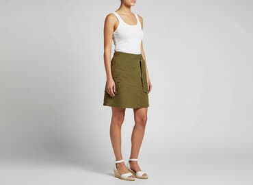 spódniczka khaki: H&M, Spódnica damska, rozmiar XS — 6