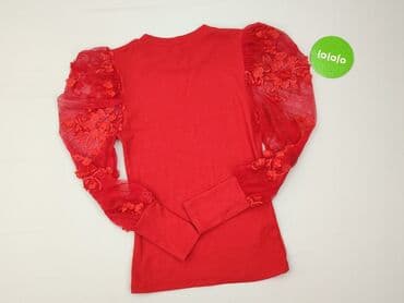 czerwony stanik pod białą bluzkę: Bluzka damska, rozmiar S — 3