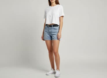 jeans short: Szorty damskie, rozmiar S — 7