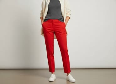Material trousers for women, size M