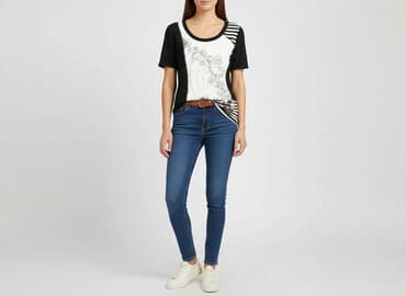 bluzka w paski pepco: Paprika, Bluzka damska, rozmiar S — 6