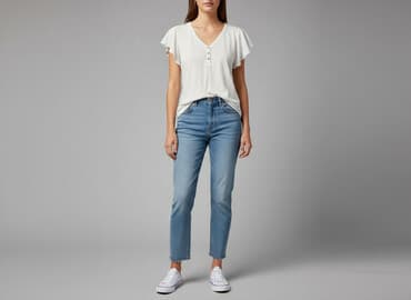 t shirty lniany: H&M, Women`s T-shirt, size S — 1