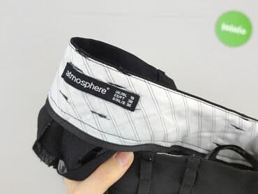 czarne spodnie z wysokim stanem materiałowe: Atmosphere, Spodnie materiałowe damskie, M — 4