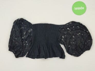 czarne bluzki z rozszerzanymi rękawami: Boohoo, Women`s top, size S — 4