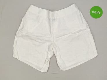 krótkie lniane spodenki: Natural, Szorty damskie, rozmiar XL — 3