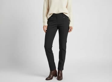 długie spodnie damskie dla wysokich: Spodnie materiałowe damskie, rozmiar L — 6